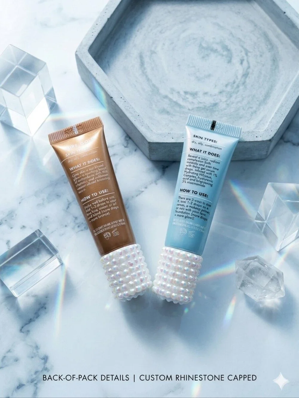 e.l.f. SKIN Duo: Bronzing Drops & Thirst Burst - CUSTOM Bling Caps!